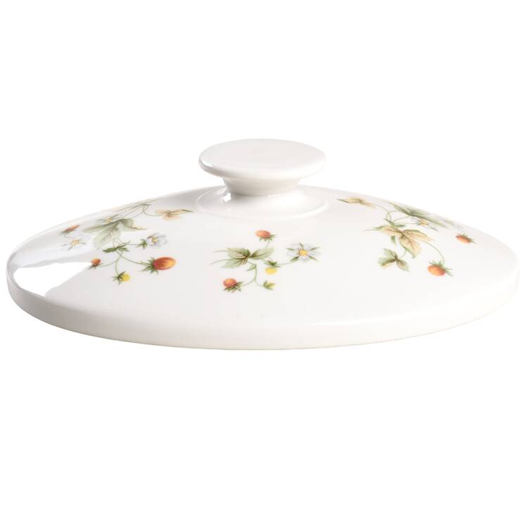 Strawberry Cream Lid for 2 Quart Oval Covered Casserole