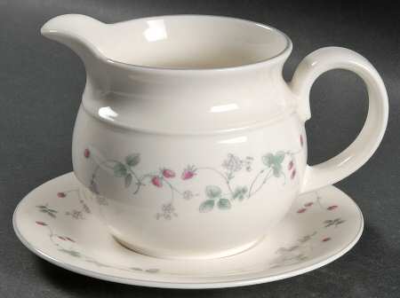 Strawberry Fayre Pink Gravy Boat & Underplate