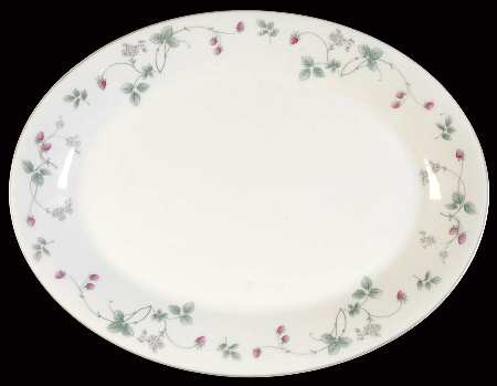 Strawberry Fayre Pink 13" Oval Serving Platter