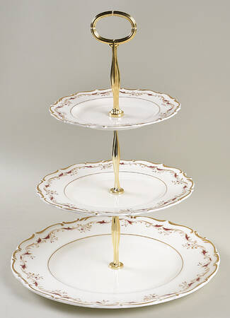 Strasbourg 13 7/8"-14 1/4" 3-Tiered Serving Tray(DP,SP,BB) HC