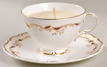 Strasbourg Scented Cup & Saucer Candle-Vanilla  HC
