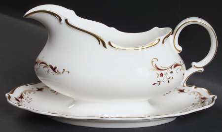Strasbourg Gravy Boat with Attached Underplate by Royal Doulton