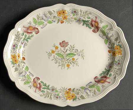 Stratford (Floral) 11" Oval Serving Platter