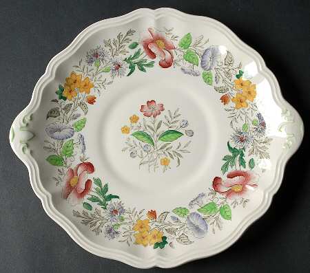 Stratford (Floral) Handled Cake Plate