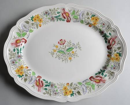 Stratford (Floral) 17" Oval Serving Platter