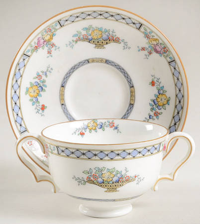 Strathmore Footed Bouillon Cup & Saucer