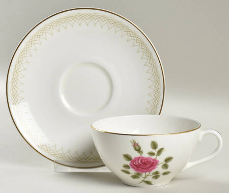 Sweetheart Rose Flat Cup & Saucer Set