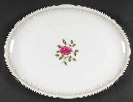 Sweetheart Rose 15" Oval Serving Platter