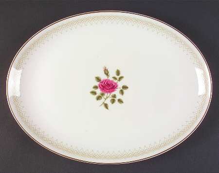 Sweetheart Rose 13" Oval Serving Platter