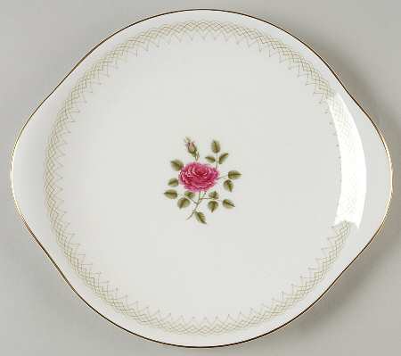 Sweetheart Rose Handled Cake Plate
