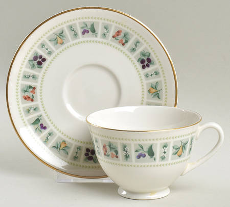 Tapestry Footed Cup & Saucer Set