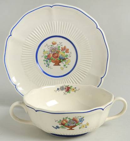 Tazza Flat Cream Soup Bowl & Saucer Set