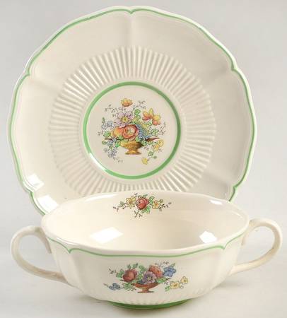 Tazza Flat Cream Soup Bowl & Saucer Set