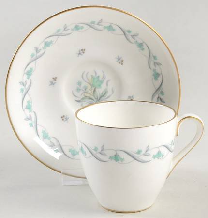 Temple Garden Flat Demitasse Cup & Saucer Set
