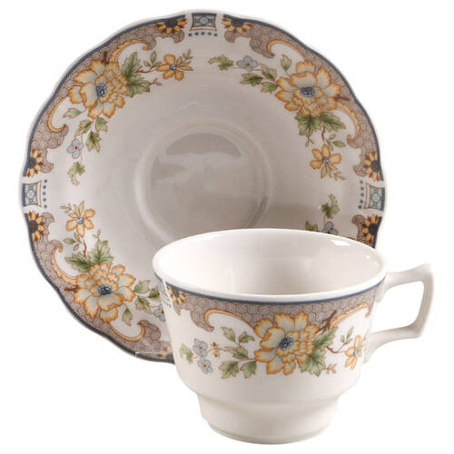 Temple Garden Flat Cup & Saucer Set
