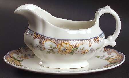 Temple Garden Gravy Boat & Underplate