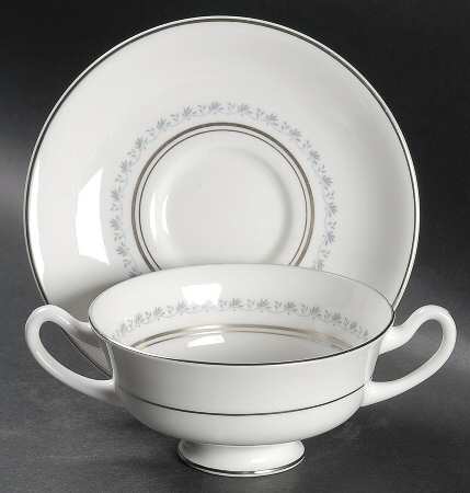 Tiara Footed Cream Soup Bowl & Cup Saucer (SAU)