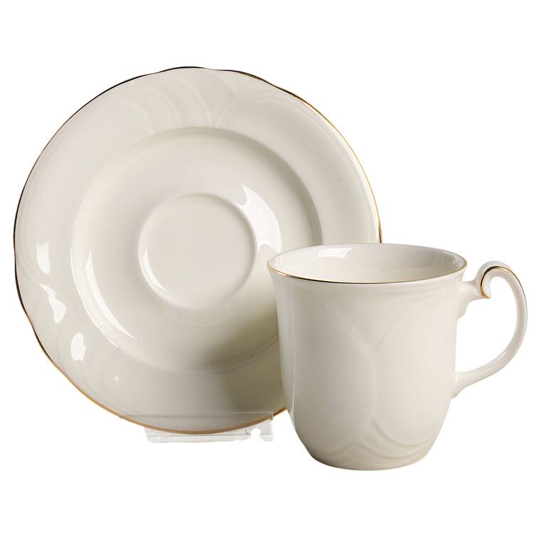 Tiara Flat Demitasse Cup & Saucer Set