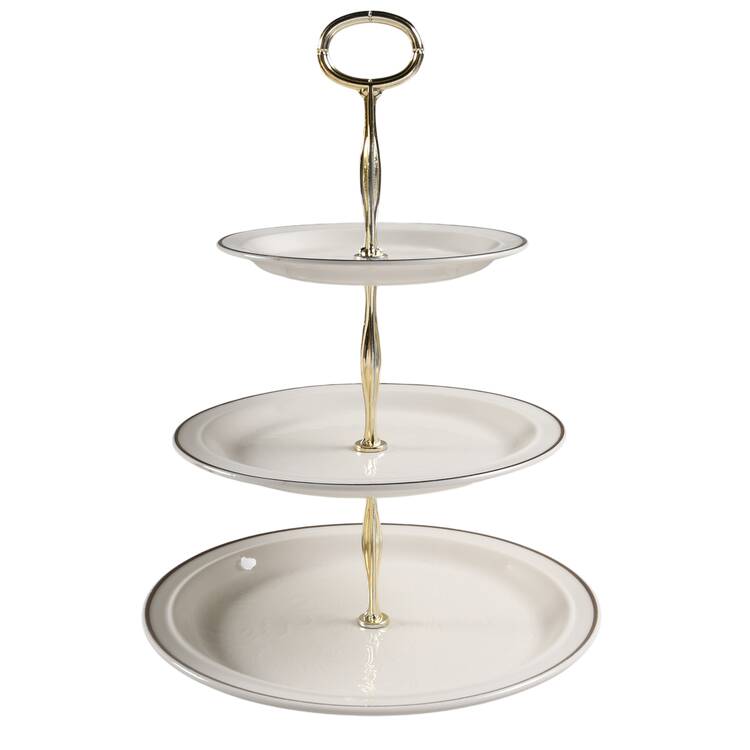 Ting Brown 13 7/8"-14 1/4" 3-Tiered Serving Tray(DP,SP,BB) HC