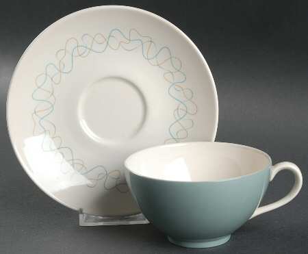 Tracery Flat Cup & Saucer Set