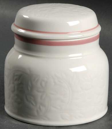 Tracery Coral Sugar Bowl & Lid