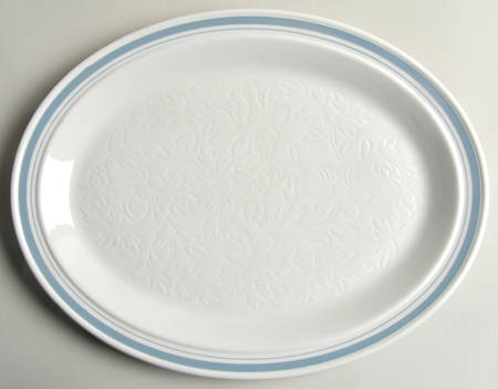Tracery Mist 13" Oval Serving Platter