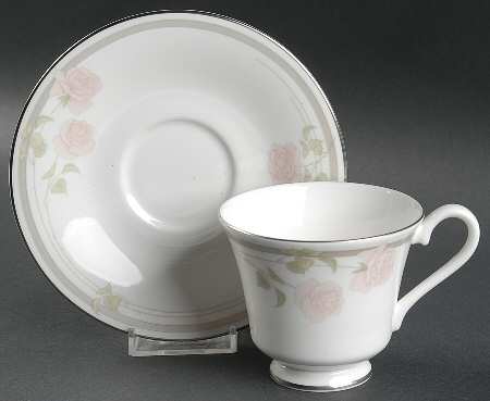 Twilight Rose Footed Cup & Saucer Set