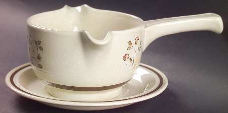 Uplands Stick Handle Gravy Boat & Saucer