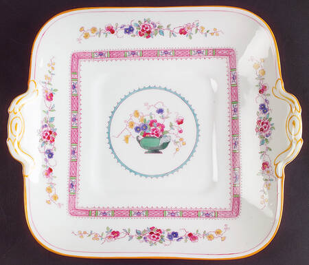 Urn Square Handled Cake Plate