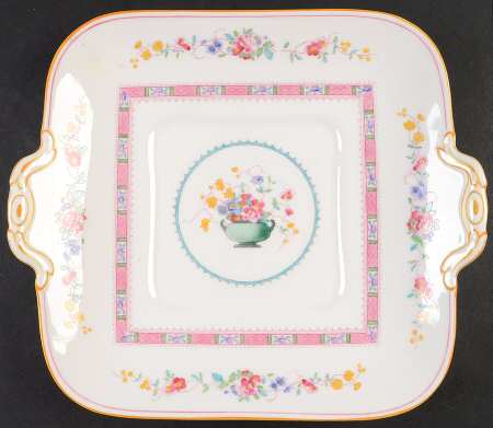Urn Square Handled Cake Plate