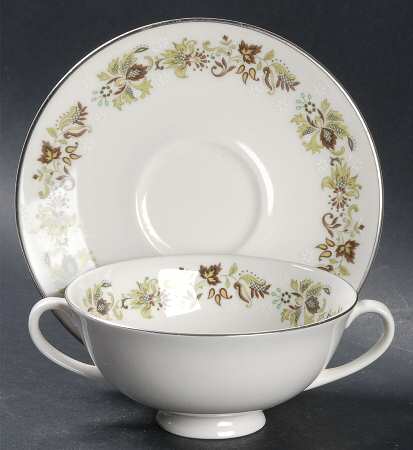 Vanity Fair Cream Soup Bowl & Saucer Set