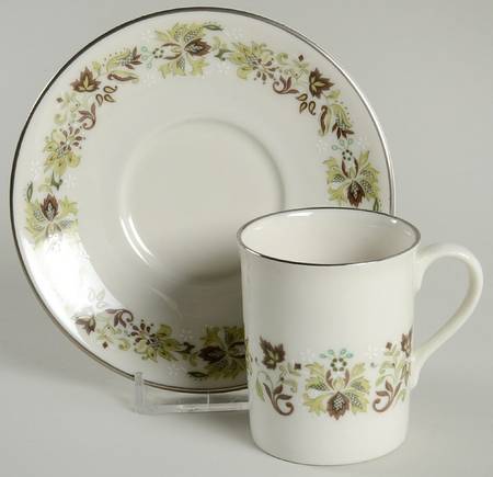 Vanity Fair Flat Demitasse Cup & Saucer Set
