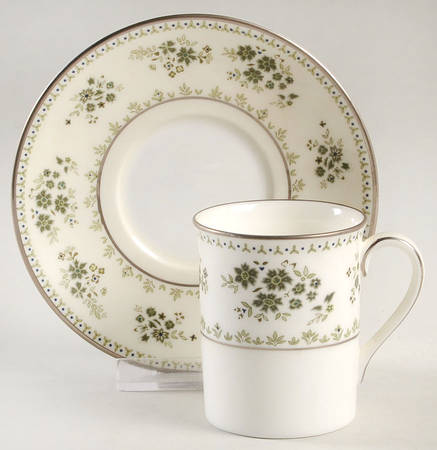 Valley Green Flat Demitasse Cup & Saucer Set