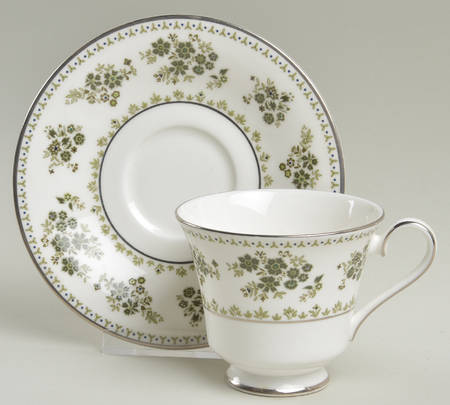 Valley Green Footed Cup & Saucer Set