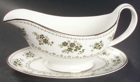 Valley Green Gravy Boat & Underplate