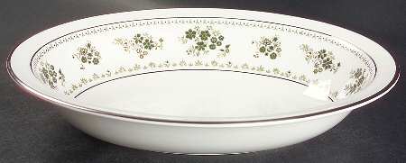Valley Green 10" Oval Vegetable Bowl