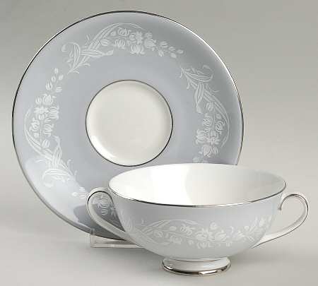 Valleyfield Footed Cream Soup Bowl & Saucer Set