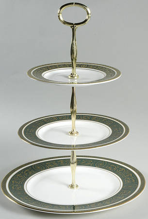 Vanborough Green 13 7/8"-14 1/4" 3-Tiered Serving Tray(DP,SP,BB) HC
