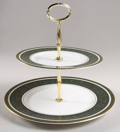 Vanborough Green 6 5/8"-10"  2 Tiered Serving Tray (Dp, Sp) HC