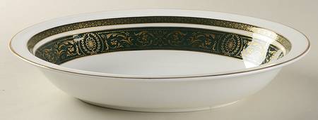 Vanborough Green 10" Oval Vegetable Bowl