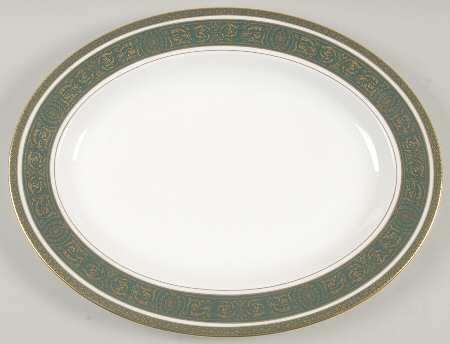 Vanborough Green 13" Oval Serving Platter