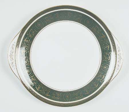Vanborough Green Handled Cake Plate