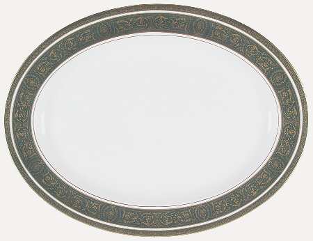 Vanborough Green 16" Oval Serving Platter