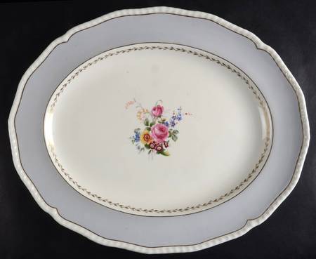 Ventura Gray 16" Oval Serving Platter