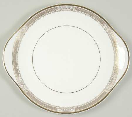 Vermont Brown Handled Cake Plate
