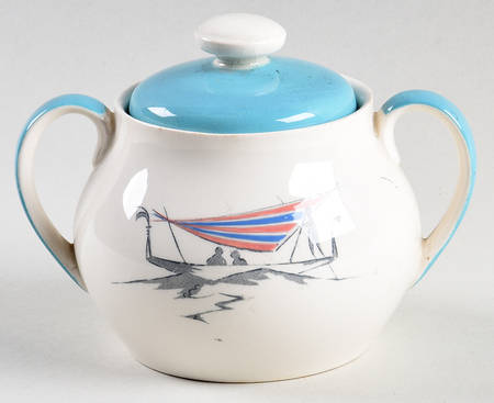 Venetian Scenes Sugar Bowl & Lid