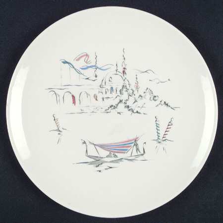 Venetian Scenes Salad Plate