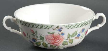 Victorian Garden Flat Cream Soup Bowl