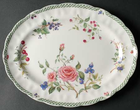 Victorian Garden 13" Oval Serving Platter