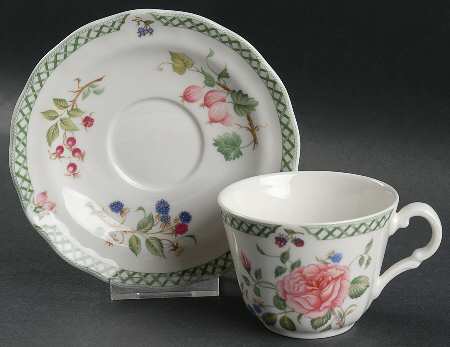 Victorian Garden Flat Cup & Saucer Set